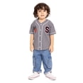 thumbnail image 2 of Marvel Spider-Man Toddler Button Down Baseball Jersey with Short Sleeves, Sizes 12M-5T, 2 of 7