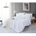 thumbnail image 2 of Alazuria Duvet Cover Set Soft Wrinkled Microfiber with zipper and 4 corner ties Snow White color King size ( 104" x 90" ), 2 of 4