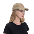 thumbnail image 7 of DouZhe Adjustable Washed Cotton Baseball Cap - Heart Love Sign Red Prints Vintage Dad Hat Unisex Sports Caps (Yellow), 7 of 7