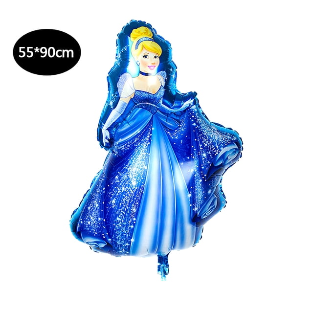 Globo grande de princesa Disney de 90 x 55 cm, diseño de Blancanieves, Cenicienta y Elsa, decoración para fiestas de cumpleaños de niñas, regalo global para niños