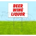 thumbnail image 1 of Beer Wine Liquor (18" x 24") Yard Sign, Includes Metal Step Stake, 1 of 6