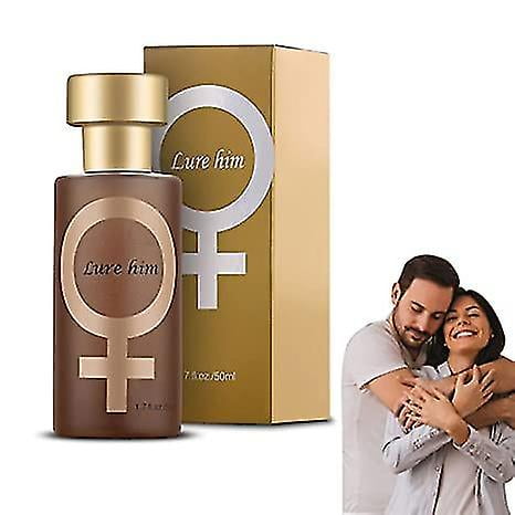 Perfume de feromonas Golden Lure, Perfume Lure Her para hombres, Colonia de feromonas para hombres Atraer mujeres, Perfume romántico de feromonas con purpurina