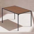 thumbnail image 1 of Homy Casa Table de Salle à Manger Moderne avec Cadre Métallique Robuste – Bureau Rectangulaire Table d'Étude pour 4 Personnes, Espresso, 1 of 5