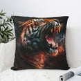 thumbnail image 4 of Honeii Cool Tiger Print Throw Pillow, Square Decorative Pillow Forms Soft Fluffy Plump Pillow Decorative Pillow Inserts,Couch Pillows-16"x16", 4 of 7