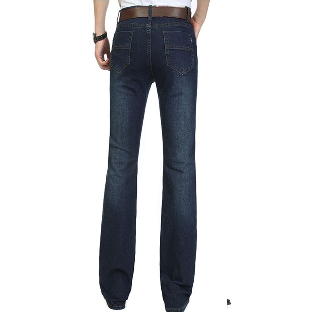 HAORUN Men Denim Flare Pants Bootcut 70s Western Cowboy HAORUN Men Denim Flare Pants Bootcut 70s Western Cowboy
