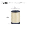 thumbnail image 2 of 0.6mm Polyester Sewing Thread 82 Yards Extra Strong Upholstery Thread Lightly Wax String Beige, 2 of 5
