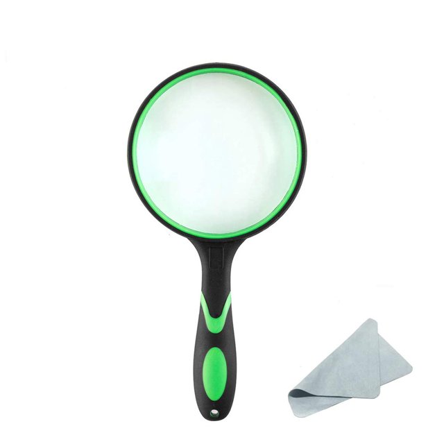 Lupa antideslizante 10x persiana de lupa portátil para leer lupa grande de 50 mm, con mango suave antideslizante, adecuada para joyeros, libros ShuxiuWang 1327537112594
