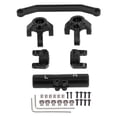 thumbnail image 2 of RC Front Steering Knuckle Set, RC Front Steering Link Set Aluminum Alloy High Strength Wear Resistant  For Driving Efficiency Black, 2 of 8