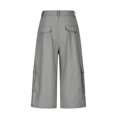 thumbnail image 4 of Up to 65% Off! Fmbrln Womens Summer Multipockets Cargo Capri Pants Fashion Casual Loose Solid Color Wide Leg Pants Lounge Travel Straight Leg Pants, 4 of 5