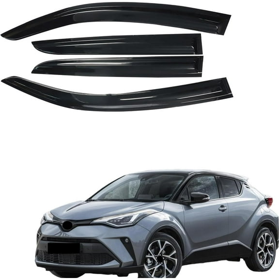 SEBLAFF Sun Rain Wind Guards Window Visors Shade Deflectors Cover Outside Replacement for 2017-2020 Toyota CHR