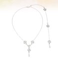 thumbnail image 3 of Clispeed Women's Crystal Pendant Necklace Set with Adjustable Back Chain - Stylish Fashion Jewelry Accessory, 3 of 8