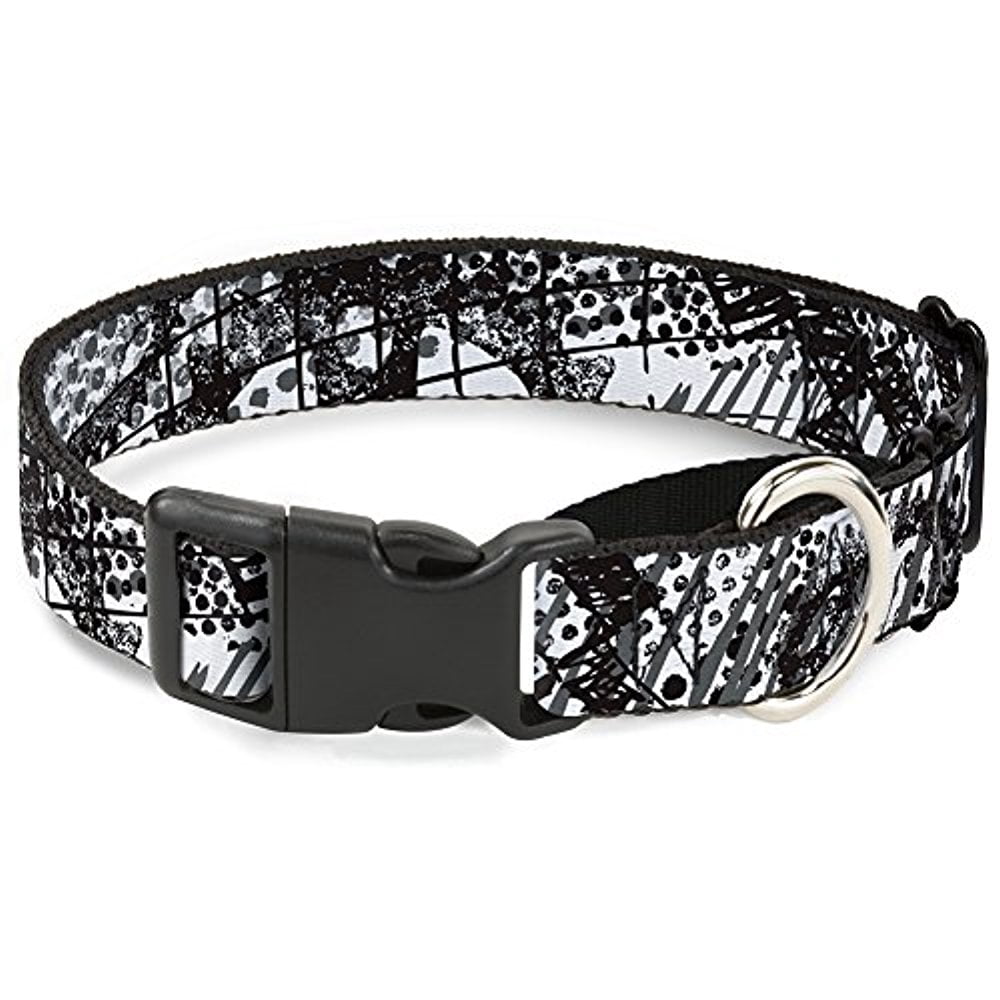 buckle-down grunge gears black white martingale dog collar