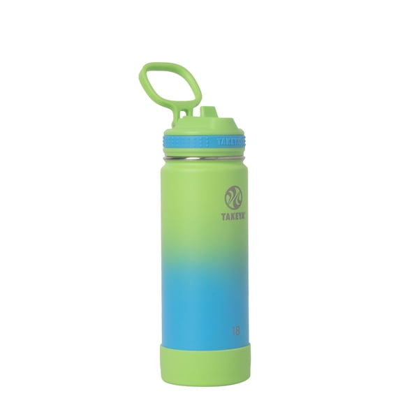 Botella de agua Takeya Actives de acero inoxidable de 530 ml con pajita
