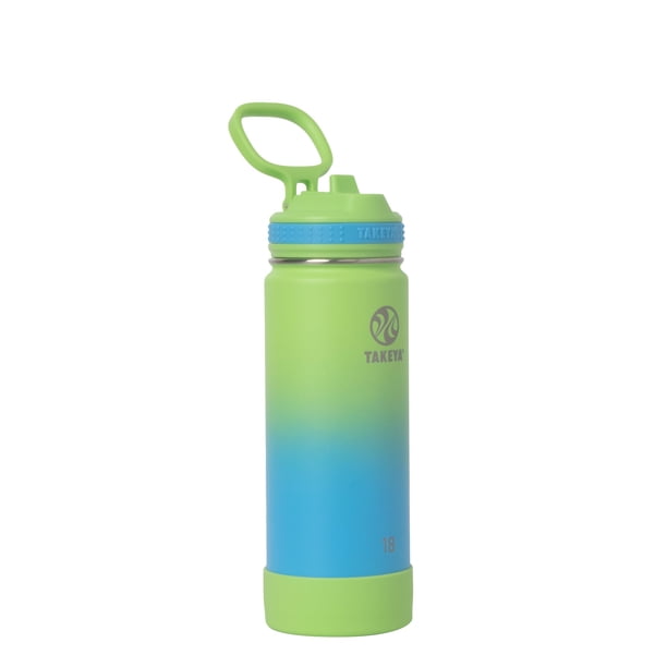 Botella de agua Takeya Actives de acero inoxidable de 530 ml con pajita