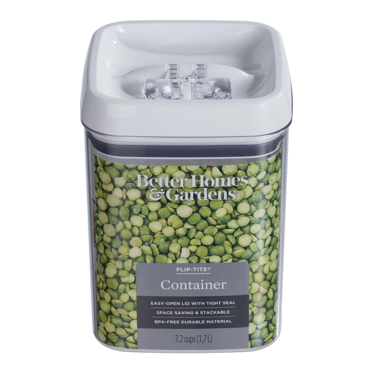 Better Homes & Gardens Flip-Tite® Storage Container, 7.2 Cups, Capacity: 1.7 L