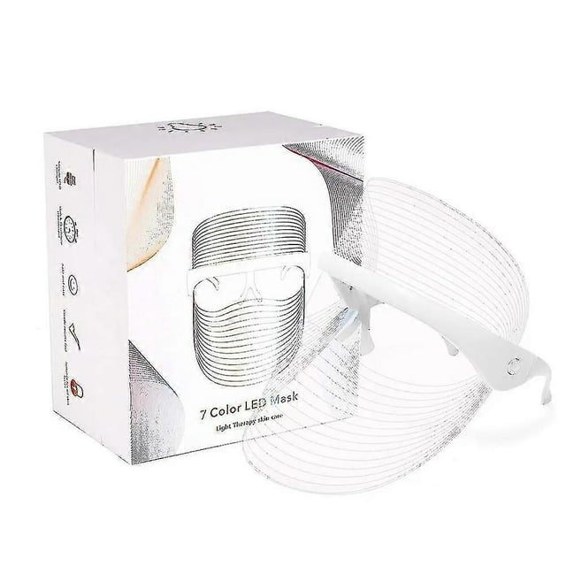 7 Colors Led Light Therapy Mask, Red & Blue Light Therapy For Face, Light Mask For Skin Care, Portable Rechargeable Safety Automatic-timer Control