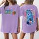 thumbnail image 1 of Pop cazadora para niña Boys Girls Fashion Round-Neck Group Panels T Shirt （Purple）, 1 of 4