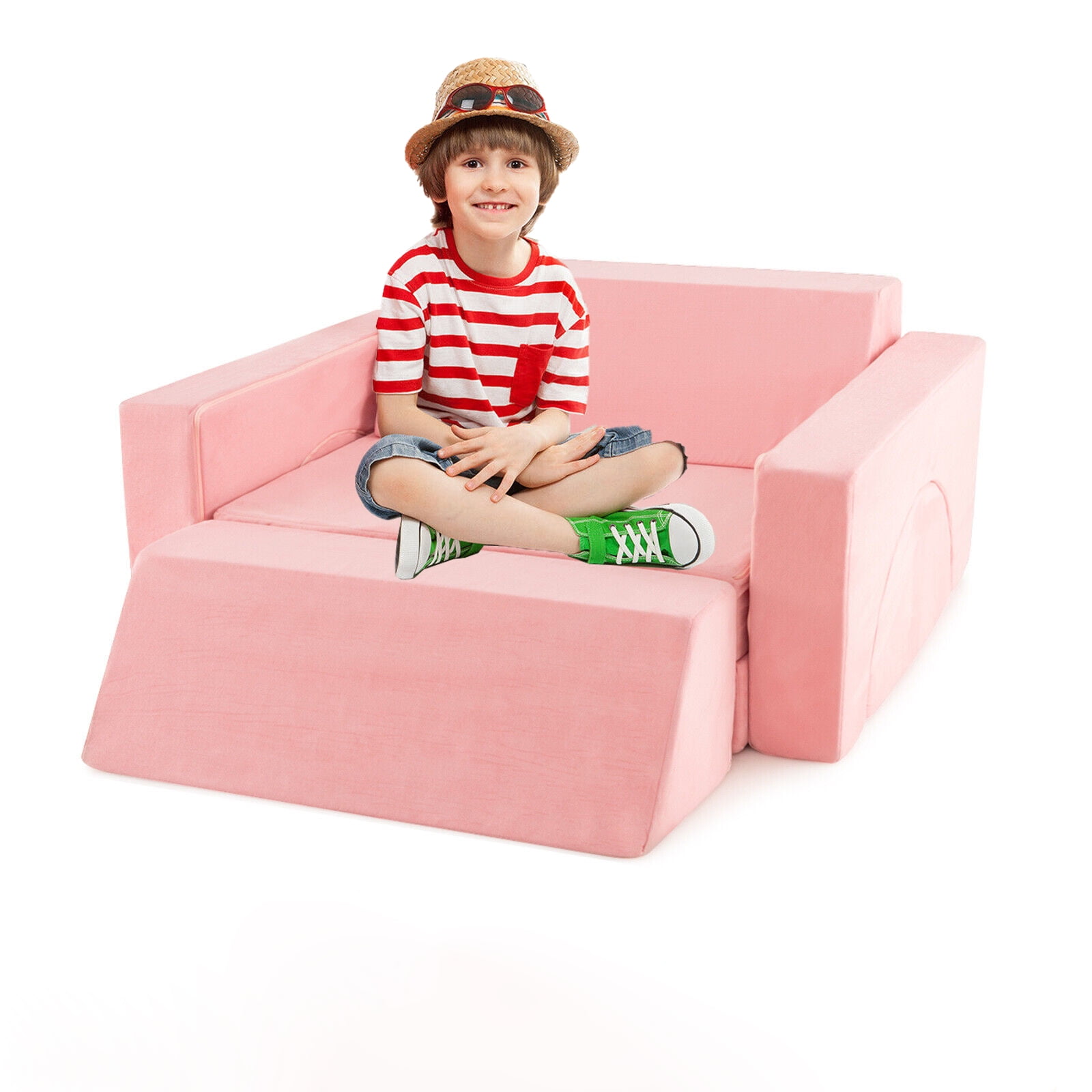 Exdeerjoy Kids Modular Play Sofa 8 PCS Toddler Couch w Detachable Cover for Playroom Bedroom Indoor Kids Creative Couch for Playing Walmart