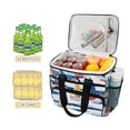 thumbnail image 2 of FORMRS Insulated Cooler Bag 24 Cans Capacity Soft Leakproof Lunch Box with Side Pockets, Dark Blue Hand Drawn Sailboats, 2 of 7