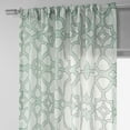 thumbnail image 2 of SeaGlass Blue Printed Faux Linen Sheer Curtain (1 Panel), SeaGlass Blue, 50W X 120L, 2 of 9