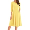 thumbnail image 1 of Vestido midi GRACE KARIN de manga 3/4, casual y fluido con bolsillo, 1 of 6
