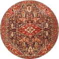 thumbnail image 1 of Ahgly Company Machine Washable Indoor Round Traditional Bronze Brown Area Rugs, 4' Round, 1 of 7