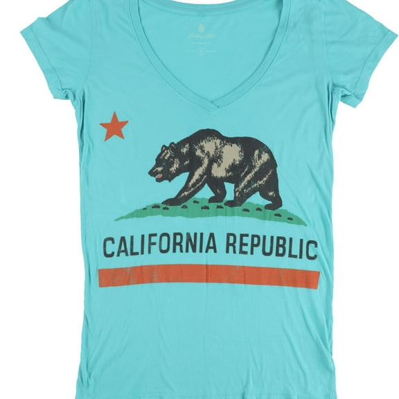 Heritage 1981 Womens California Republic Graphic T-Shirt, Blue, Large