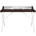 thumbnail image 2 of Modway Bin Contemporary Modern Writing Desk With Storage Cubbies in Cherry, 2 of 4