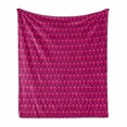 thumbnail image 1 of Hot Pink Soft Flannel Fleece Throw Blanket, Honeycomb Pattern Nature Inspired Design with Monochrome Color Scheme Print, Cozy Plush for Indoor and Outdoor Use, 50" x 60", Hot Pink Black, by Ambesonne, 1 of 6
