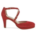 thumbnail image 2 of Ros Hommerson Pammy Women's Platform Heels Sandal In Red, 2 of 6