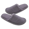 thumbnail image 2 of Zapatillas antideslizantes, cálidas, de algodón, zapatos de piso de felpa, zapatillas de invierno para interior para hombre y mujer (gris 44-45 yardas 9US, 8UK, 42.5EU, 10.611Inch), 2 of 5