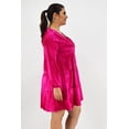 thumbnail image 2 of Vestido de satín Roman Fashion Tallas Extras 1250 Fiusha Fucsia 36, 2 of 6