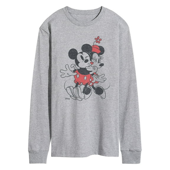 Disney - Mickey And Minnie Heart - Men's Long Sleeve Graphic T-Shirt