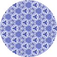 thumbnail image 1 of Ahgly Company Machine Washable Indoor Square Transitional Royal Blue Area Rugs, 3' Square, 1 of 7