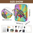 thumbnail image 3 of Haosy Accordion File Organizer Zipper Binder 500 Sheet 6-Tab Expanding File Folder Multi-Pocket 1.2 Inch 3 Ring Colorful Turtle, 3 of 7