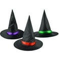thumbnail image 2 of Xfvqtps Halloween Witch Hat Colorful Straps Halloween Spire Hats for Party Accessory Green, 2 of 3