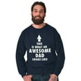 thumbnail image 4 of Fathers Day Looks Like Awesome Dad Men's Big & Tall Crewneck Sweatshirt Brisco Brands 3X, 4 of 5