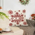 thumbnail image 2 of Housse de Coussin Décorative en Lin pour Noël, Décoration de Canapé Maison, Taie d'Oreiller Festive avec Motifs Imprimés, Grande Taie d'Oreiller en Soie, 2 of 5