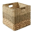 thumbnail image 3 of Casafield 10.5" x 10.5" Mixed Weave Storage Baskets, Natural - Set of 6 Collapsible Cubes, Woven Bin Organizers for Bathroom, Bedroom, Laundry, 3 of 7