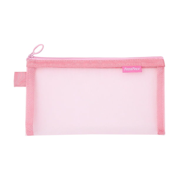 Estuche de almohada, portalápices, estuche de malla transparente con cremallera, bolsa de papelería para estudiantes, estuche portátil de gran capacidad para lápices, contenedor para bolígrafos.