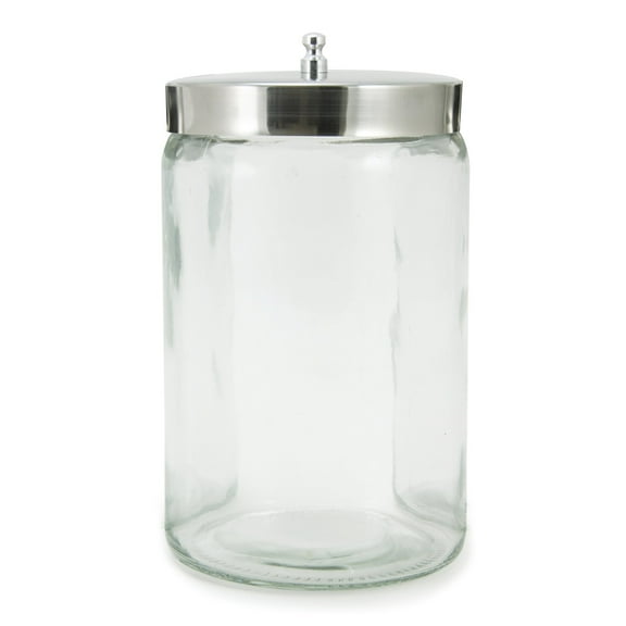 McKesson Sundry Jar, Unlabeled - Glass, Stainless Steel Lids - 4.5 in x 7 in, 1 Ct