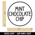thumbnail image 2 of Mint Chocolate Chip Flavor Scent Rounded Text Self-Inking Rubber Stamp Ink Stamper - Red Ink - Medium 1 Inch, 2 of 7