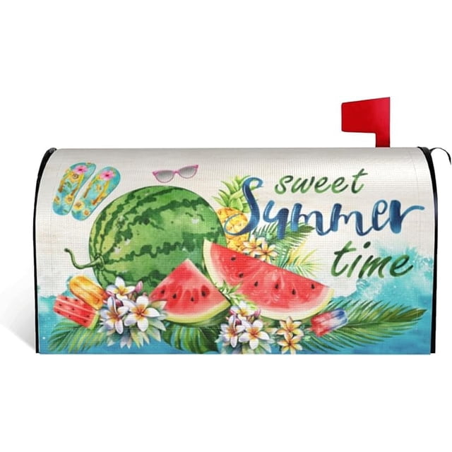 Funda para buzón de Navidad con imán de bienvenida para invierno, para decoración de jardín, patio y hogar, tamaño estándar de 21 x 18 pulgadas
