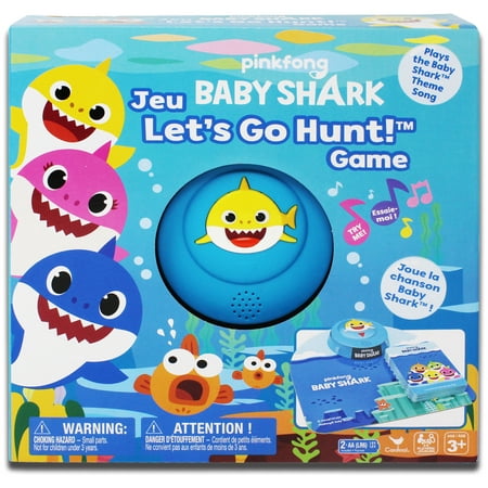 Pinkfong Baby Shark Let's Go Hunt Card Game Plays Baby Shark Song with 3D Sound Pad, for Families and Kids 3 and up