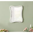 thumbnail image 3 of Sintosin 12x9 Inch Rustic Wooden Wall Mirror, White Rectangle Frame Decorative Mirror for Bathroom, Living Room, Bedroom, 3 of 10
