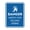 Blue, variant on Signs ByLITA Portrait Round Danger Watch For Falling Debris Door or Wall Sign Easy Installation | Health And Safety | Building And Danger Sign (Blue) - Medium
