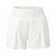 thumbnail image 4 of Aayomet Shorts de Week-End pour Femmes, Taille Confortable, Détails de Plage (Blanc, m), 4 of 5