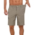 thumbnail image 4 of Little Donkey Andy Men's Quick Dry Stretch Shorts for Hiking Golf Travel, with Elastic Waist Greige M, 4 of 8