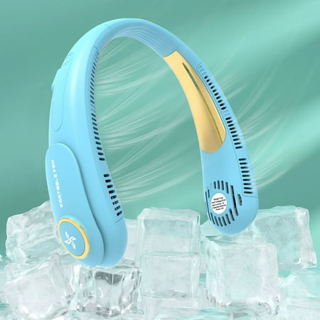

Liwarace Neck Hanging Cooling Fan Bladeless Hands Free Fan for Climbing Hiking Sport Personal Outdoor Work Use