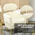 thumbnail image 4 of HOMCOM Fauteuil Moderne avec Appuie-Tête Amovible, Fauteuil Tonneau d'Appoint, Crème, 4 of 10